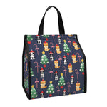 Christmas Boston Terrier And Corgi Print Insulated Lunch Tote