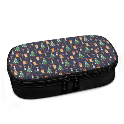 Christmas Boston Terrier And Corgi Print Insulin Cooler Travel Case