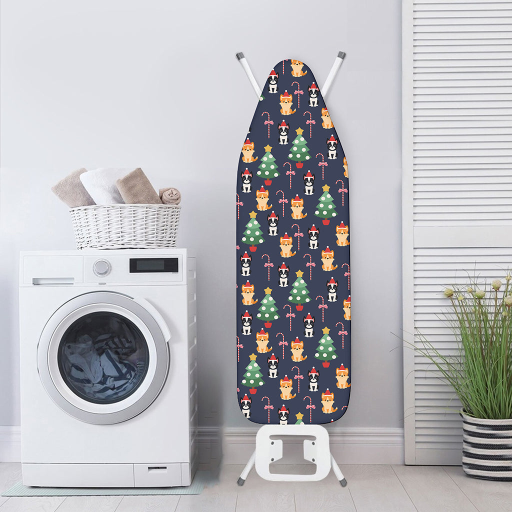 Christmas Boston Terrier And Corgi Print Ironing Board Cover
