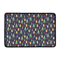 Christmas Boston Terrier And Corgi Print Kitchen Mat