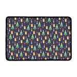 Christmas Boston Terrier And Corgi Print Kitchen Mat