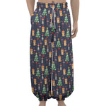 Christmas Boston Terrier And Corgi Print Lantern Pants