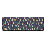 Christmas Boston Terrier And Corgi Print Long Kitchen Mat