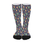 Christmas Boston Terrier And Corgi Print Long Socks