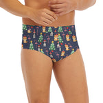 Christmas Boston Terrier And Corgi Print Men's Briefs