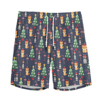 Christmas Boston Terrier And Corgi Print Men's Sports Shorts