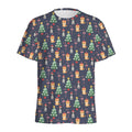 Christmas Boston Terrier And Corgi Print Men's Athletic T-Shirt