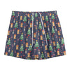 Christmas Boston Terrier And Corgi Print Mesh Shorts