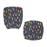 Christmas Boston Terrier And Corgi Print Office Chair Cover