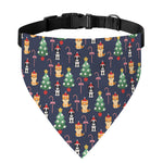 Christmas Boston Terrier And Corgi Print Over The Collar Dog Bandana