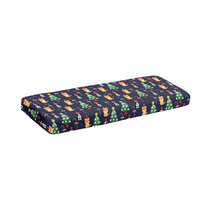 Christmas Boston Terrier And Corgi Print Piano Keyboard Cover