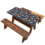 Christmas Boston Terrier And Corgi Print Picnic Table Cover