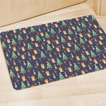 Christmas Boston Terrier And Corgi Print Polyester Doormat