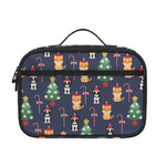 Christmas Boston Terrier And Corgi Print Portable Lunch Bag
