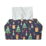 Christmas Boston Terrier And Corgi Print Rectangle Tissue Box Cover