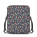 Christmas Boston Terrier And Corgi Print Rectangular Crossbody Bag