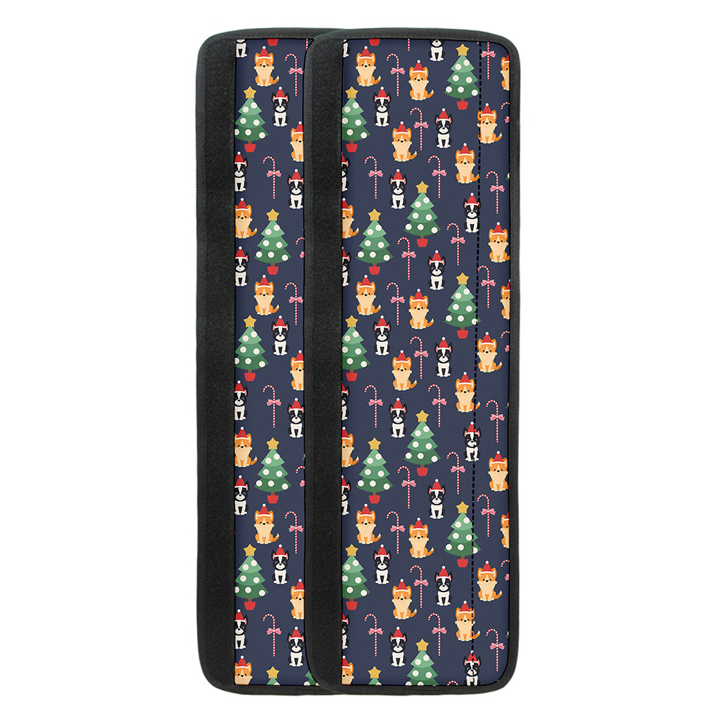 Christmas Boston Terrier And Corgi Print Refrigerator Handle Covers