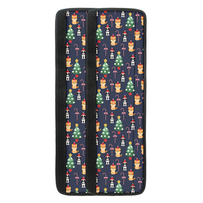 Christmas Boston Terrier And Corgi Print Refrigerator Handle Covers