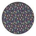 Christmas Boston Terrier And Corgi Print Round Floor Mat
