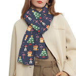 Christmas Boston Terrier And Corgi Print Scarf