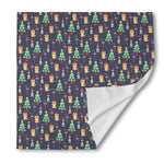 Christmas Boston Terrier And Corgi Print Silk Bandana