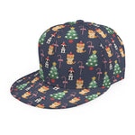 Christmas Boston Terrier And Corgi Print Snapback Cap