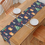 Christmas Boston Terrier And Corgi Print Table Runner