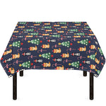Christmas Boston Terrier And Corgi Print Tablecloth