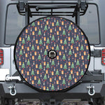 Christmas Boston Terrier And Corgi Print Tire Cover With Camera Hole