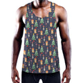 Christmas Boston Terrier And Corgi Print Men's Workout Tank Top