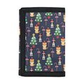 Christmas Boston Terrier And Corgi Print Trifold Wallet