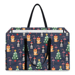 Christmas Boston Terrier And Corgi Print Utility Tote Bag