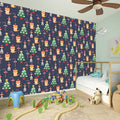 Christmas Boston Terrier And Corgi Print Wall Sticker