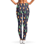 Christmas Boston Terrier And Corgi Print Women's Leggings