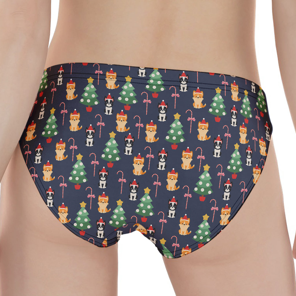 Christmas Boston Terrier And Corgi Print Women's Panties