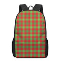 Christmas Buffalo Plaid Print 17 Inch Backpack