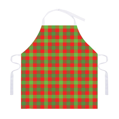 Christmas Buffalo Plaid Print Adjustable Apron