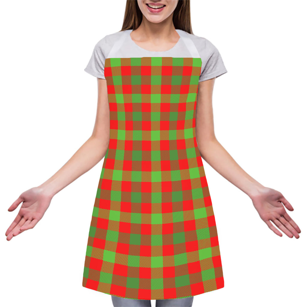Christmas Buffalo Plaid Print Adjustable Apron