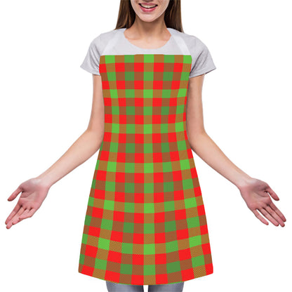 Christmas Buffalo Plaid Print Adjustable Apron