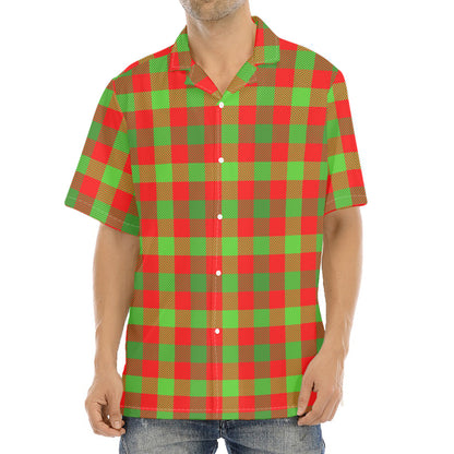 Christmas Buffalo Plaid Print Aloha Shirt