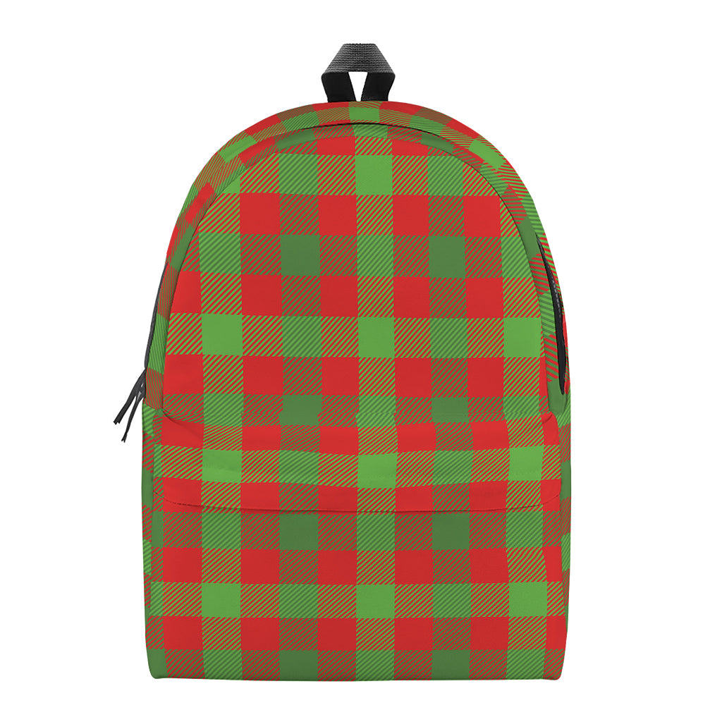 Christmas Buffalo Plaid Print Backpack