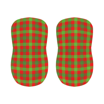 Christmas Buffalo Plaid Print Bar Stool Covers