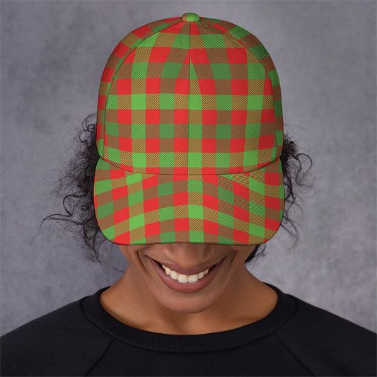 Christmas Buffalo Plaid Print Baseball Cap