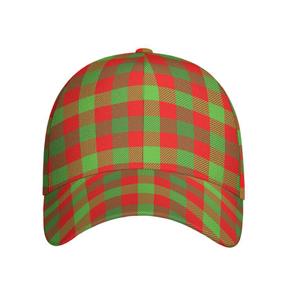 Christmas Buffalo Plaid Print Baseball Cap