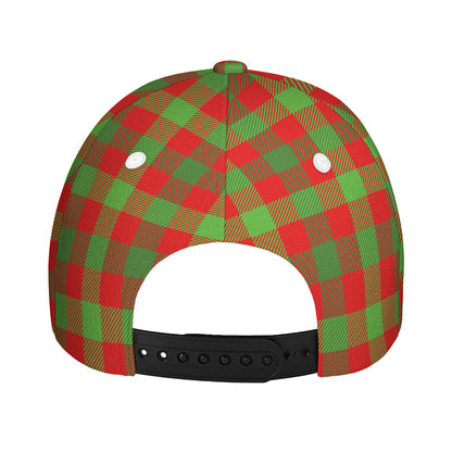 Christmas Buffalo Plaid Print Baseball Cap