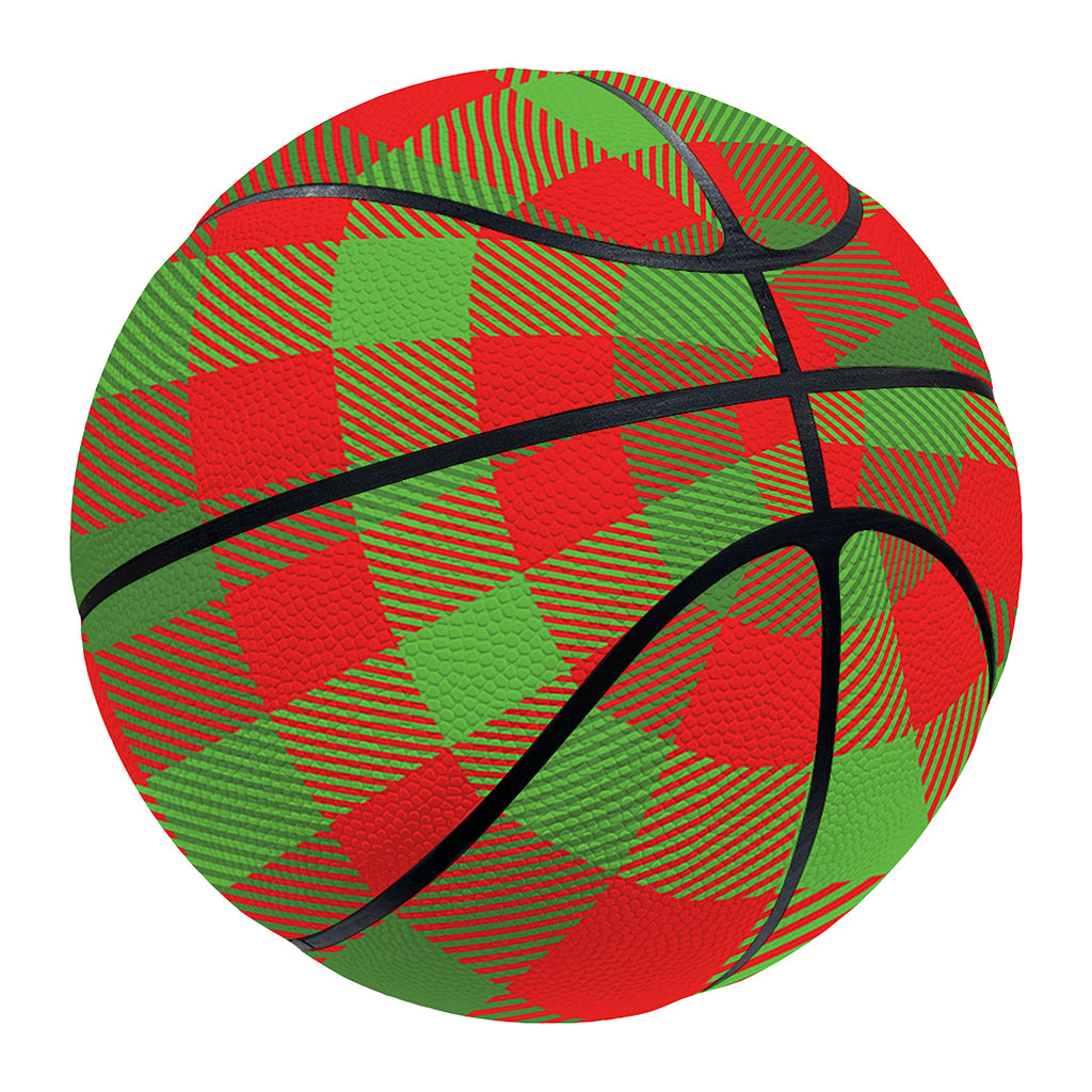 Christmas Buffalo Plaid Print Basketball