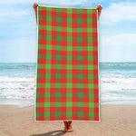Christmas Buffalo Plaid Print Beach Towel