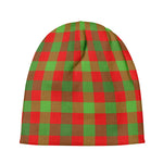 Christmas Buffalo Plaid Print Beanie
