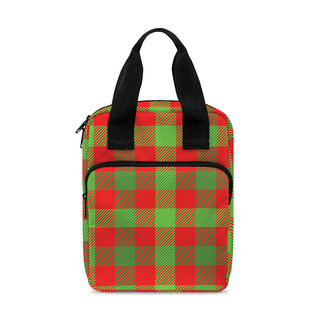 Christmas Buffalo Plaid Print Bible Tote Bag
