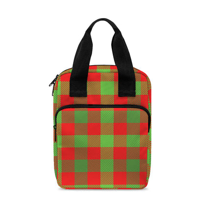 Christmas Buffalo Plaid Print Bible Tote Bag